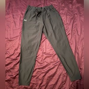 Under Armour Black Athletic Polyester Pants with Pockets